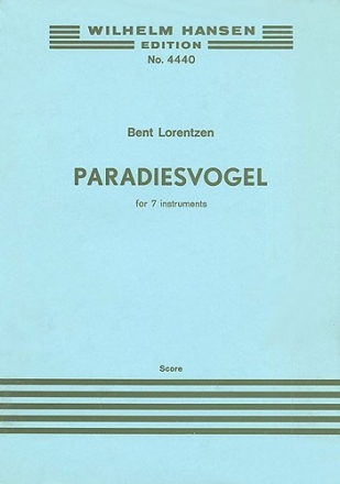 Bent Lorentzen, Paradiesvogal Chamber Ensemble Partitur