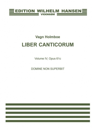 Vagn Holmboe, Domine Non Superbit SATB a Cappella Chorpartitur