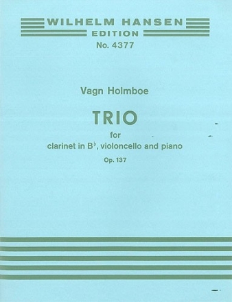 Vagn Holmboe, Trio Op. 137 Clarinet, Cello and Piano Stimmen-Set