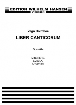 Vagn Holmboe, Miserere - Evigila - Laudabo Op. 61a SATB a Cappella Klavierauszug