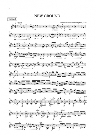 String Quartet no.10 'New Ground' for string quartet set of parts