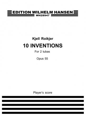 Kjell Roikjer, 10 Inventions Op.55 For 2 Tubas 2 Tubas Buch