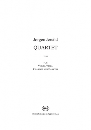 Jorgen Jersild, Quartet Violin, Viola, Clarinet and Bassoon Stimmen-Set