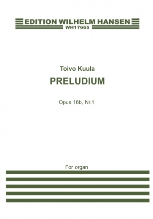 Toivo Kuula, Preludium Op. 16b/No. 1 Orgel Buch