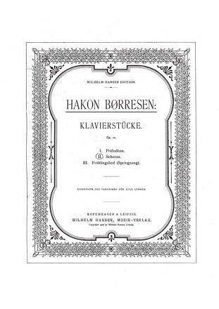 Hakon Borresen, Klavierstcke - No. 2 Scherzo Klavier Buch