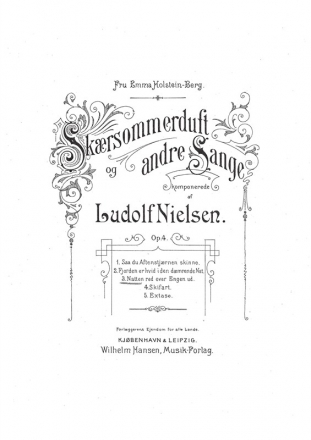 Ludolf Nielsen, Skaersommerduft Op. 4 Nr. 3 Vocal and Piano Buch