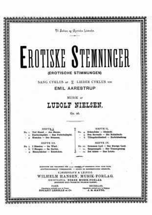 Ludolf Nielsen, Erotiske Stemninger Op. 26 Klavier Buch