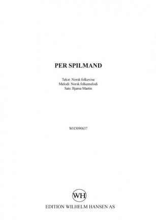 Per Spilmand Mixed Choir [SAB] Klavierauszug