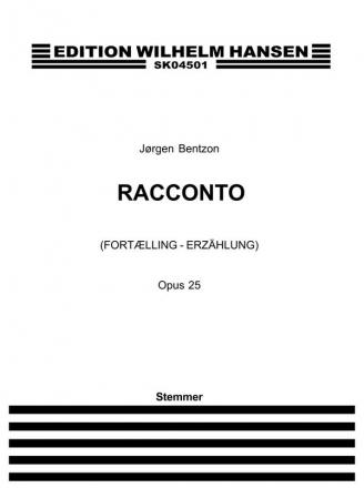 Racconto op.25 for flute, saxophone, bassoon and double bass parts