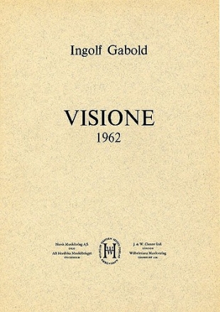 Ingolf Gabold, Visione SATB Klavierauszug