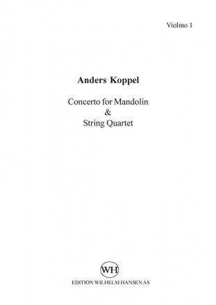 Anders Koppel, Concerto For Mandolin And String Quartet Mandolin and String Quartet Stimmen-Set