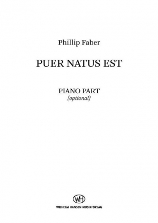 Phillip Faber, Puer natus est SATB and Piano Part