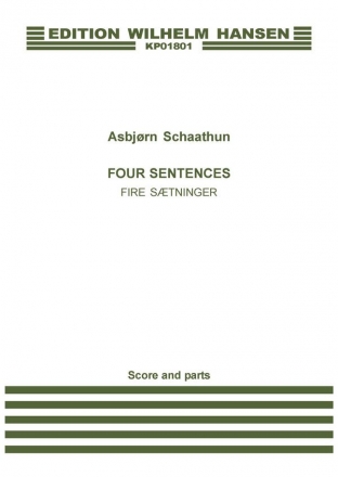 Asbjrn Schaathun, Fire Stninger (Four Sentences) Flute, Oboe and Clarinet Partitur