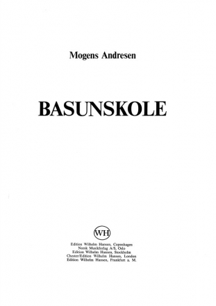 Mogens Andresen, Basunskole  Buch