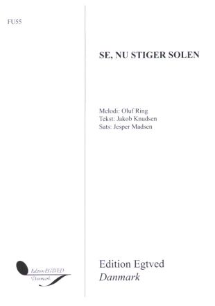 Se, Nu Stiger Solen for mixed choir and organ score