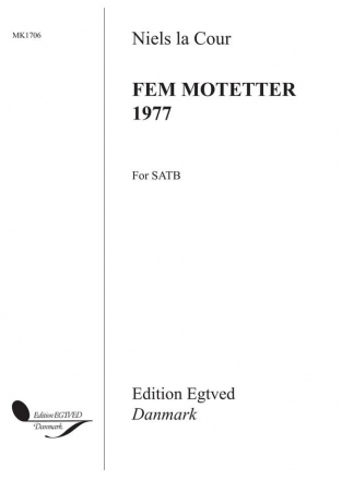 Niels La-Cour, Cour Fem Motetter 1977 SATB Buch