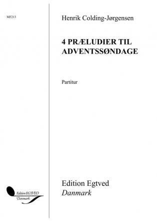 Henrik Colding-Jrgensen, 4 Prludier Til Adventssndage  Buch