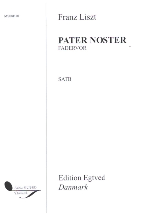 Pater Noster (Fadervor) for mixed chorus a cappella choral score (la)