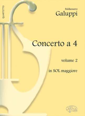 Baldassarre Galuppi, Concerto a 4 - Volume 2, in Sol Maggiore Klavier Buch