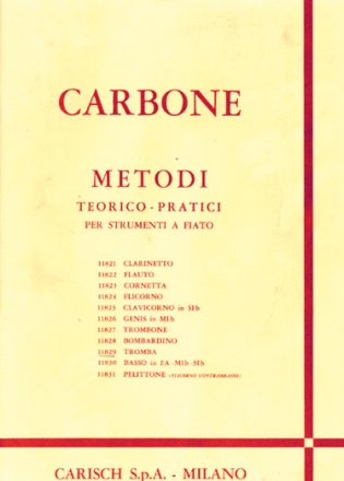 Enrique Carbone, Metodo Teorico-Pratico per Tromba Trumpet Buch