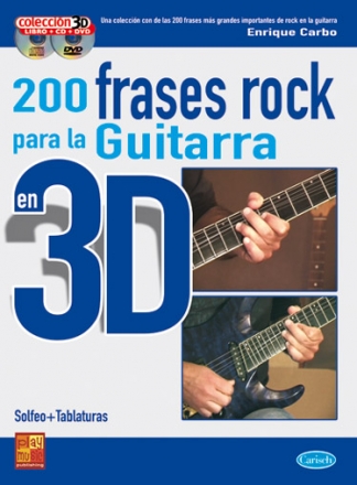 200 Frases Rock Guitarra 3D Gitarre Buch + CD + CD-ROM