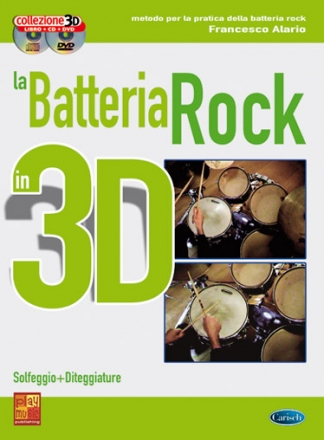 Francesco Alario, Batteria Rock 3D Schlagzeug Buch + CD + CD-ROM