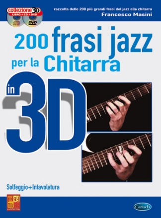 F. Masini, 200 Frasi Jazz 3D Gitarre Buch + CD + CD-ROM