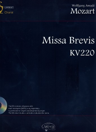 Missa Brevis KV220 (+CD-Rom) fr gem Chor und Orchester Partitur und Klavierauszug