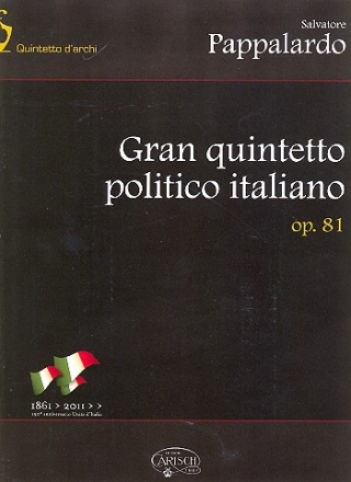 Gran quintetto politico italiano op.81 (+CD-Rom) fr 2 Violinen, 2 Violen und Violoncello, Partitur