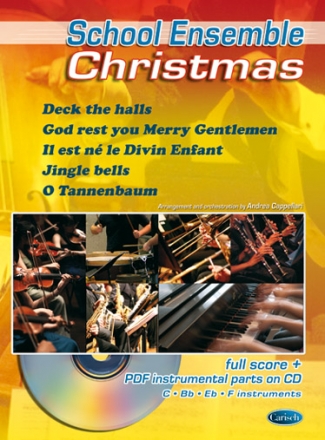 Andrea Cappellari, Christmas School Ensemble Flute, Violin, Guitar, Clarinet, Trumpet, Saxophone, Trombone, Chords Buch + CD