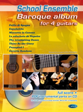 Baroque Album for 4 Guitars Guitar [Quartet].. Buch + CD-ROM