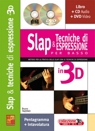 Bruno Tazzino, Slap & Tecniche di Espressione per Basso in 3D Bass Guitar Buch + CD + CD-ROM