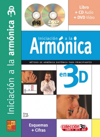 Iniciacion A Armonica en 3D (+CD+DVD) per armnica diatnica para principiantes  Text spanisch