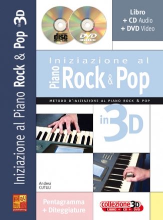 Andrea Cutuli, Iniziazione al Piano Rock & Pop in 3D Klavier Buch + CD + CD-ROM