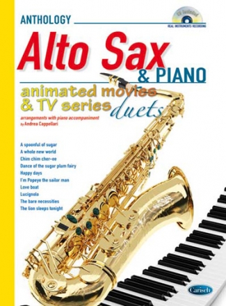 Andrea Cappellari, Animated Movies and TV Duets for Alto Sax & Piano Altsaxophon und Klavier Buch + CD