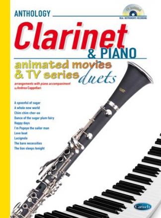 Andrea Cappellari, Animated Movies and TV Duets for Clarinet & Piano Klarinette und Klavier Buch + CD