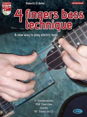 Roberto Bella, 4 Fingers Bass Technique Bass Guitar Buch + CD