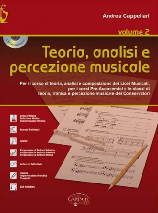 Andrea Cappellari, Teoria, Analisi E Percezione Musicale Vol.2 Schlagzeug Buch + CD