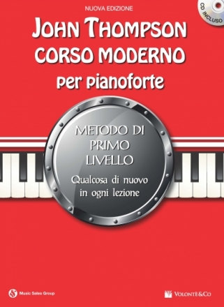 John Thompson, John Thompson's Corso Moderno Per Pianoforte 1 Klavier Buch + CD