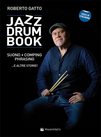 Roberto Gatto, 'Jazz Drum Book Con Video In Streaming ' Drum Set Book & Video-Online