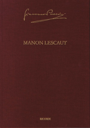 Collected Works vol.1 Manon Lescaut score (Hardcover im Schuber)