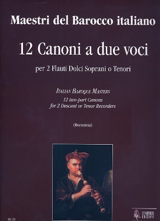 12 canoni a 2 voci per 2 flauti soprani o tenori partitura