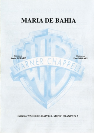 Maria De Bahia Vocal and Piano Buch