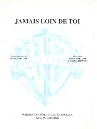 Jamais Laam, Jamais Loin De Toi Vocal and Piano Buch