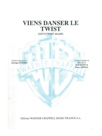 Johnny Hallyday, Viens Danser Le Twist Vocal and Piano Buch