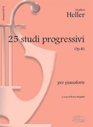 Stephen Heller, 25 Studi Progressivi Op.46, per Pianoforte Klavier Buch