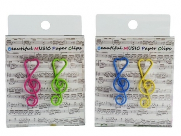 Broklammer Violinschlssel bunt 4 cm (Set mit 12 Stck)