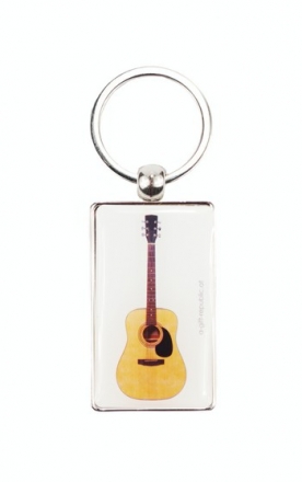 Schlsselanhnger Gitarre wei 8.5*3 cm