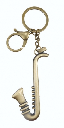 Schlsselanhnger Sax 8 cm Metall