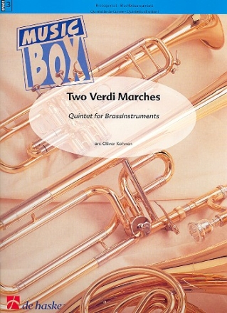 2 Verdi Marches fr 2 Trompeten, Horn, Posaune und Tuba Partitur und Stimmen